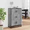  Highboard szürke sonoma 68x35x106,5 cm gépelt fa és fém