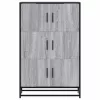  Highboard szürke sonoma 68x35x106,5 cm gépelt fa és fém