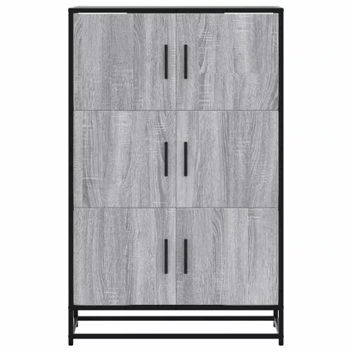  Highboard szürke sonoma 68x35x106,5 cm gépelt fa és fém