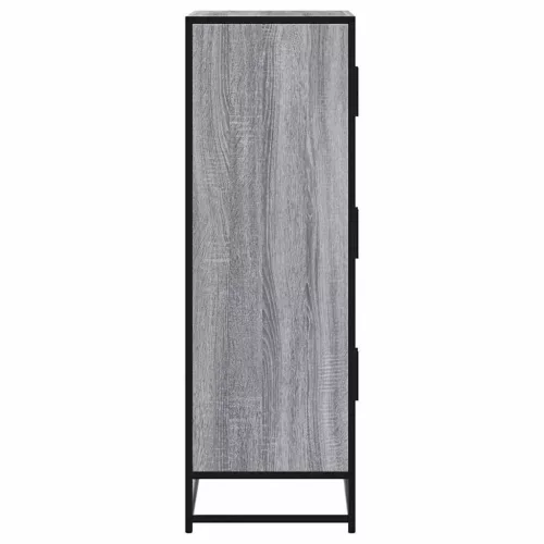  Highboard szürke sonoma 68x35x106,5 cm gépelt fa és fém