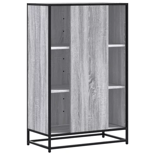  Highboard szürke sonoma 68x35x106,5 cm gépelt fa és fém