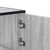  Highboard szürke sonoma 68x35x106,5 cm gépelt fa és fém