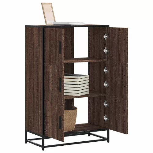  Magastábla barna tölgy 68x35x106,5 cm műanyag fa és fém