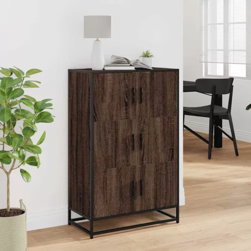  Magastábla barna tölgy 68x35x106,5 cm műanyag fa és fém