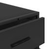  fekete szerelt fa fiókos szekrény 70x41x56 cm