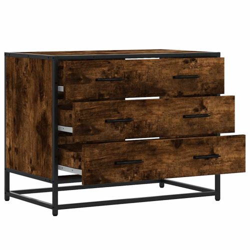  füstös tölgy szerelt fa fiókos szekrény 70x41x56 cm