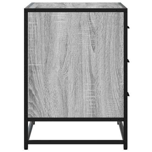  szürke sonoma színű szerelt fa fiókos szekrény 70x41x56 cm