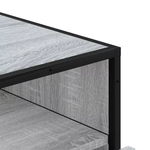  szürke sonoma színű szerelt fa fiókos szekrény 70x41x70 cm