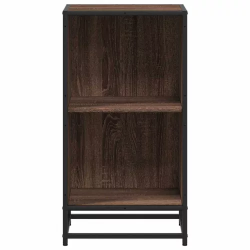  barna tölgyszínű szerelt fa könyvszekrény 40x35x76 cm
