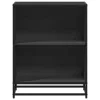  fekete forgácslap könyvszekrény 60x35x76 cm