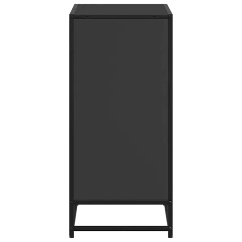  fekete forgácslap könyvszekrény 60x35x76 cm