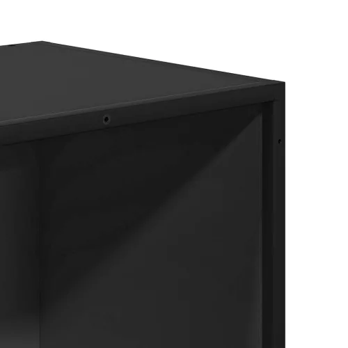  fekete forgácslap könyvszekrény 60x35x76 cm