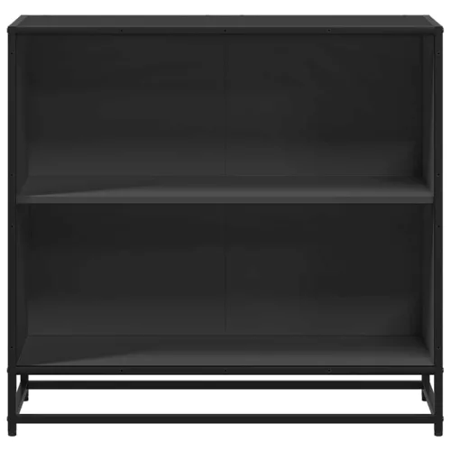  fekete szerelt fa könyvszekrény 80,5x35x76 cm