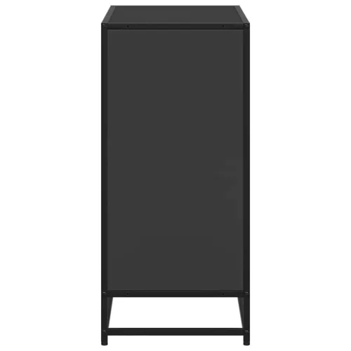  fekete szerelt fa könyvszekrény 80,5x35x76 cm