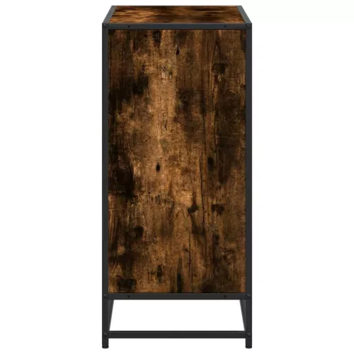  füstös tölgy színű szerelt fa könyvszekrény 80,5x35x76 cm