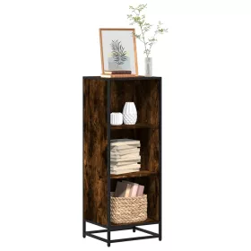    füstös tölgy színű szerelt fa könyvszekrény 40x35x107,5 cm