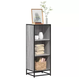    szürke sonoma színű szerelt fa könyvszekrény 40x35x107,5 cm