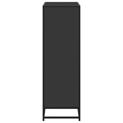  fekete szerelt fa könyvszekrény 80,5x35x107,5 cm