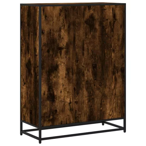  füstös tölgy színű szerelt fa könyvszekrény 80,5x35x107,5 cm