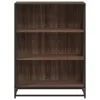  barna tölgyszínű szerelt fa könyvszekrény 80,5x35x107,5 cm