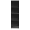  fekete szerelt fa könyvszekrény 40x35x139 cm