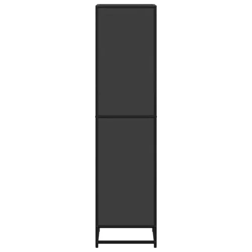  fekete szerelt fa könyvszekrény 40x35x139 cm