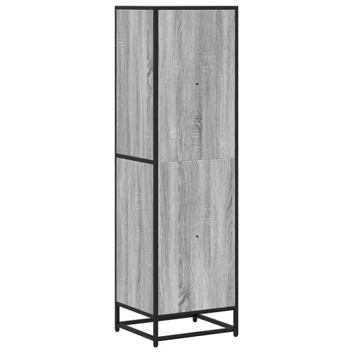  szürke sonoma színű szerelt fa könyvszekrény 40x35x139 cm