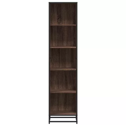 barna tölgyszínű szerelt fa könyvszekrény 40x35x170,5 cm