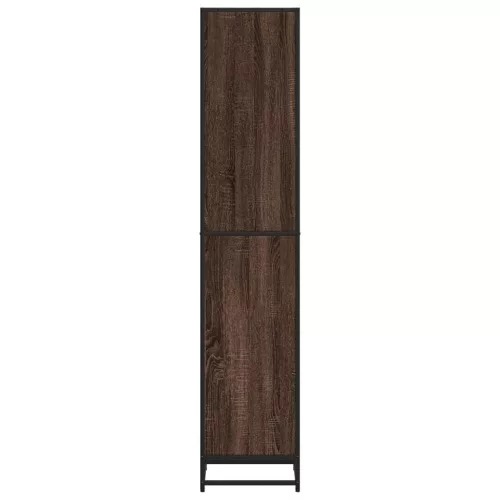  barna tölgyszínű szerelt fa könyvszekrény 40x35x170,5 cm