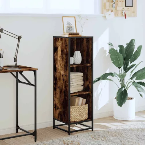  Könyves szekrény füstölt tölgy 33,5x33x107,5 cm Gépelt fa