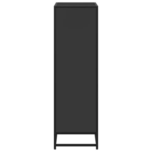  fekete szerelt fa könyvszekrény 65,5x33x107,5 cm