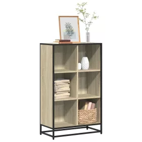    sonoma tölgyszínű szerelt fa könyvszekrény 65,5x33x107,5 cm