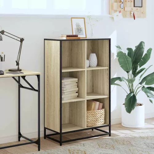  sonoma tölgyszínű szerelt fa könyvszekrény 65,5x33x107,5 cm