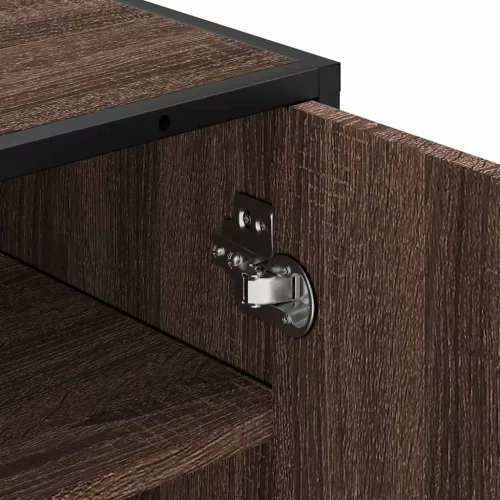  barna tölgy színű szerelt fa cipőtartó 48x38x97,5 cm