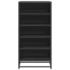  fekete szerelt fa cipőtároló szekrény 48x38x97,5 cm