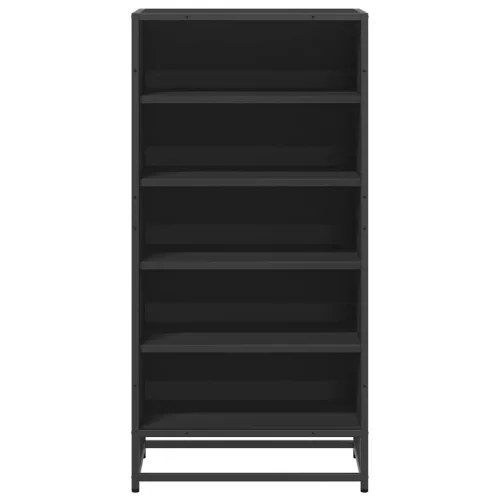  fekete szerelt fa cipőtároló szekrény 48x38x97,5 cm