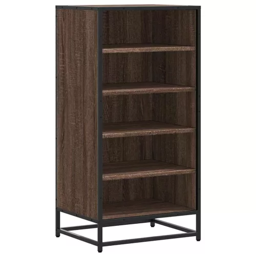  barna tölgy színű szerelt fa cipőtartó 48x38x97,5 cm