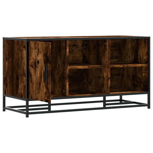  cipőpad füstölt tölgy 100x40x53,5 cm fából és fémből készült