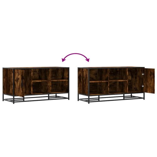  cipőpad füstölt tölgy 100x40x53,5 cm fából és fémből készült