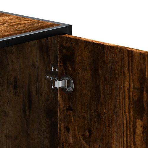  cipőpad füstölt tölgy 100x40x53,5 cm fából és fémből készült