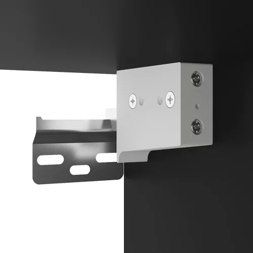  fekete szerelt fa fürdőszobai tükör 65x20x60 cm