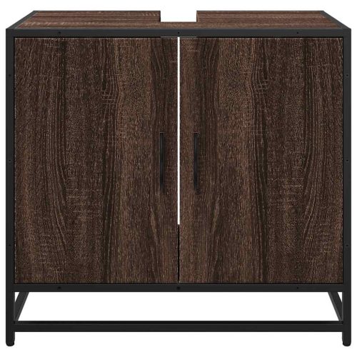  mosdószekrény barna tölgy 65x33x60 cm műfa 65x33x60 cm