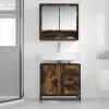  mosdószekrény füstölt tölgy 65x33x60 cm Gépesített fa