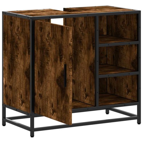  mosdószekrény füstölt tölgy 65x33x60 cm Gépesített fa