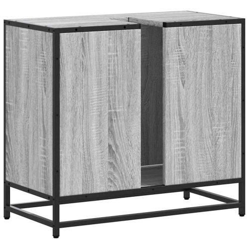  mosdószekrény szürke Sonoma 65x33x60 cm műfa