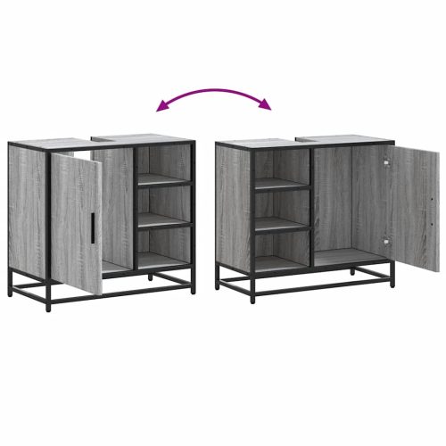  mosdószekrény szürke Sonoma 65x33x60 cm műfa