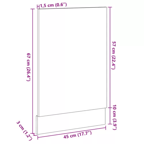  “Lyon” sonoma tölgy szerelt fa mosogatógép-panel
