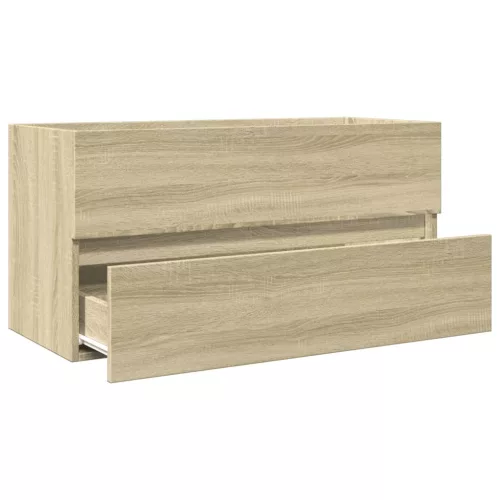  sonoma tölgy színű szerelt fa mosdószekrény 90 x 38,5 x 45 cm