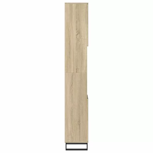  sonoma tölgy színű szerelt fa fürdőszobaszekrény 30x30x190 cm