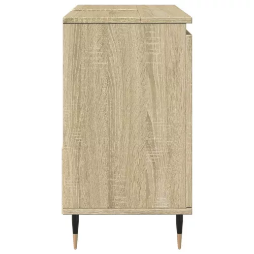  sonoma tölgy szerelt fa fürdőszobai mosdószekrény 65x33x60 cm